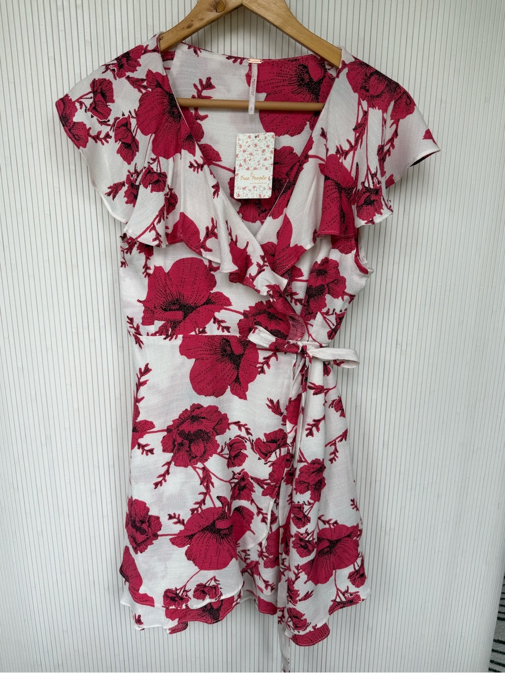 Free People French Quarter Mini Wrap Dress S NWT